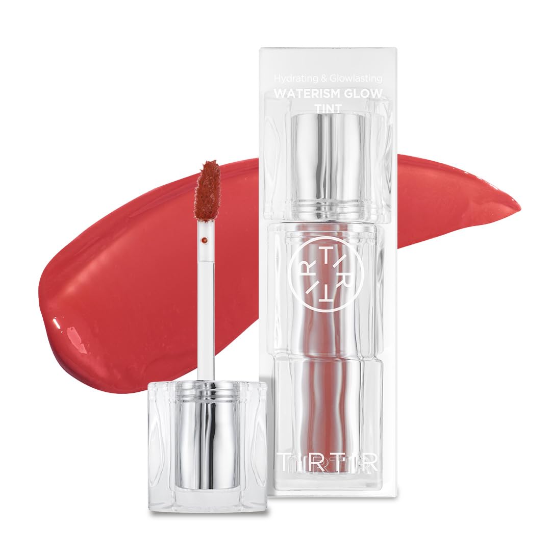 TIRTIR [*Mini Size Waterism Tinted Lip Gloss #25 Nutty Pink, 0.06 Fl Oz – Kiss Ready Lipgloss, 12H Long Lasting Non Sticky Natural Tinted Glow Korean Multiuse Cheek and Lip Tint for Women gift