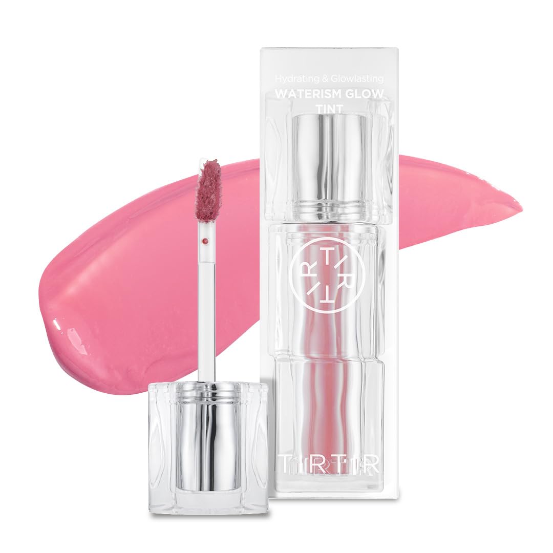 TIRTIR [*Mini Size Waterism Tinted Lip Gloss #25 Nutty Pink, 0.06 Fl Oz – Kiss Ready Lipgloss, 12H Long Lasting Non Sticky Natural Tinted Glow Korean Multiuse Cheek and Lip Tint for Women gift