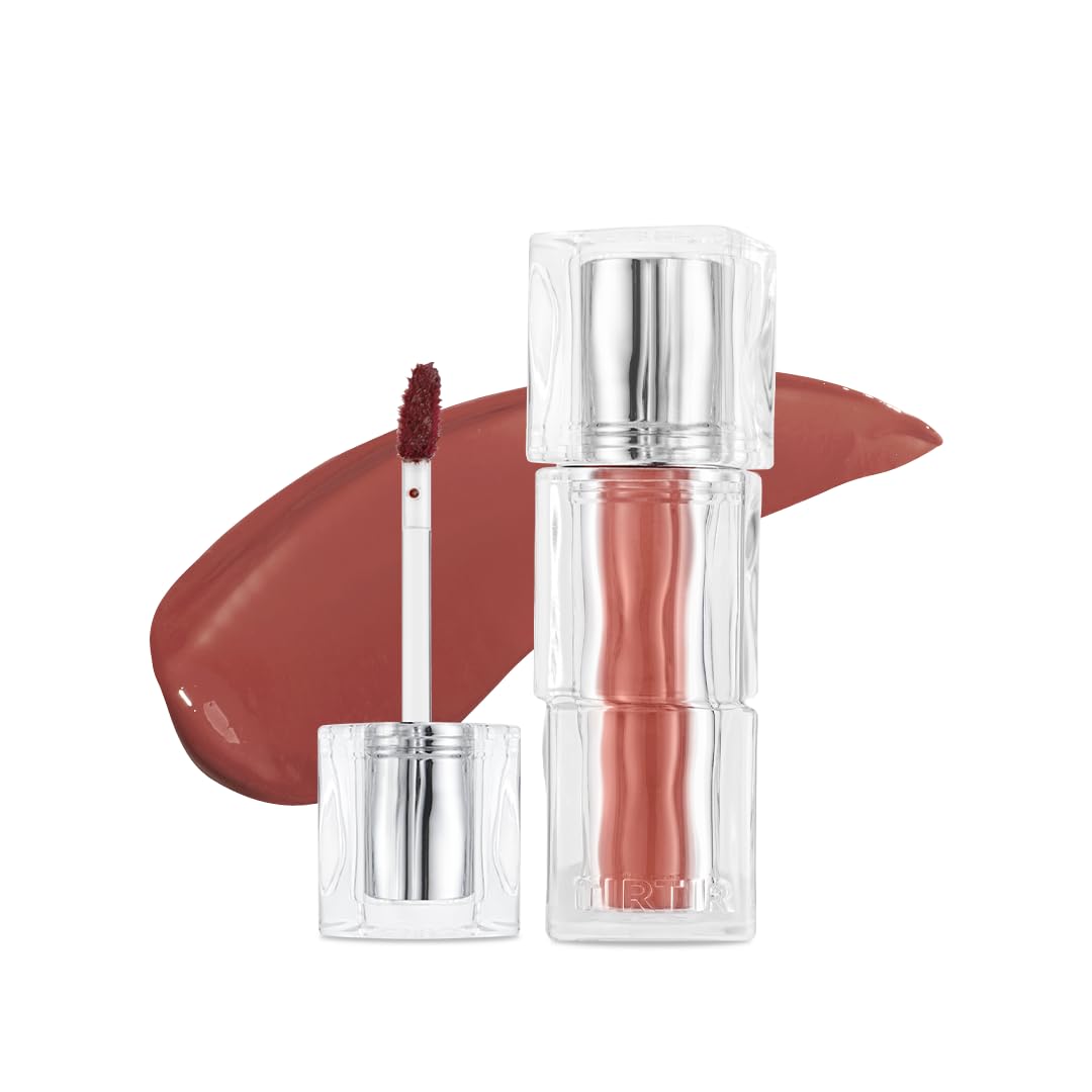 TIRTIR [*Mini Size Waterism Tinted Lip Gloss #25 Nutty Pink, 0.06 Fl Oz – Kiss Ready Lipgloss, 12H Long Lasting Non Sticky Natural Tinted Glow Korean Multiuse Cheek and Lip Tint for Women gift