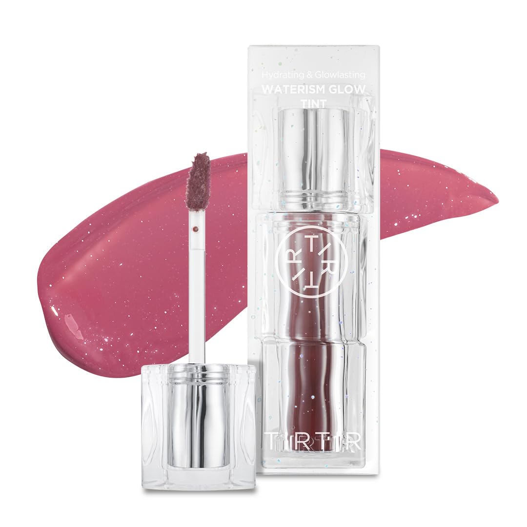 TIRTIR [*Mini Size Waterism Tinted Lip Gloss #25 Nutty Pink, 0.06 Fl Oz – Kiss Ready Lipgloss, 12H Long Lasting Non Sticky Natural Tinted Glow Korean Multiuse Cheek and Lip Tint for Women gift