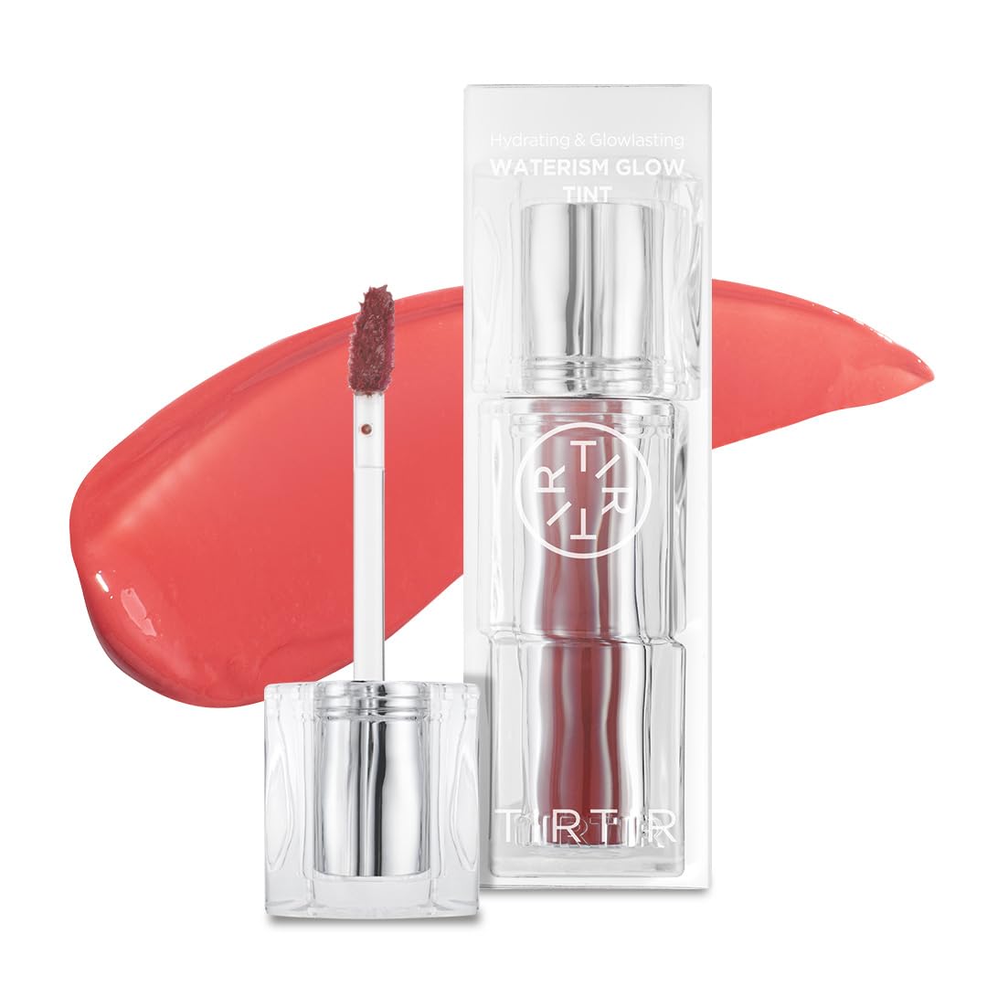 TIRTIR [*Mini Size Waterism Tinted Lip Gloss #25 Nutty Pink, 0.06 Fl Oz – Kiss Ready Lipgloss, 12H Long Lasting Non Sticky Natural Tinted Glow Korean Multiuse Cheek and Lip Tint for Women gift