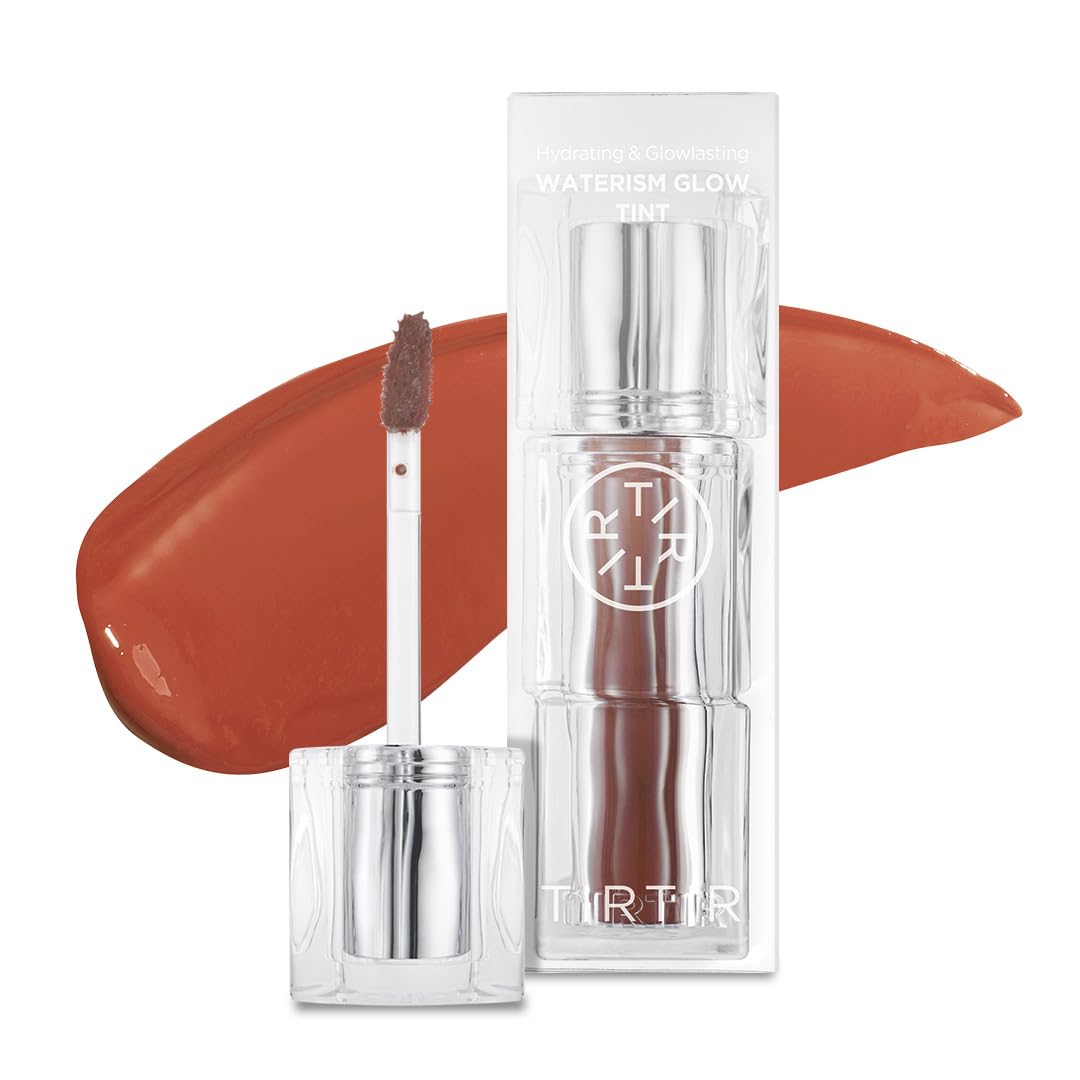 TIRTIR [*Mini Size Waterism Tinted Lip Gloss #25 Nutty Pink, 0.06 Fl Oz – Kiss Ready Lipgloss, 12H Long Lasting Non Sticky Natural Tinted Glow Korean Multiuse Cheek and Lip Tint for Women gift