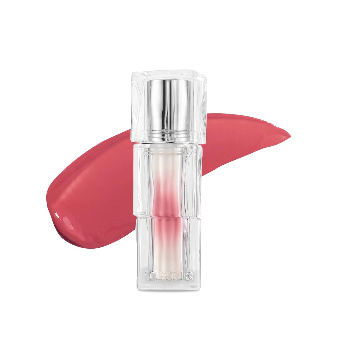 TIRTIR [*Mini Size Waterism Tinted Lip Gloss #25 Nutty Pink, 0.06 Fl Oz – Kiss Ready Lipgloss, 12H Long Lasting Non Sticky Natural Tinted Glow Korean Multiuse Cheek and Lip Tint for Women gift