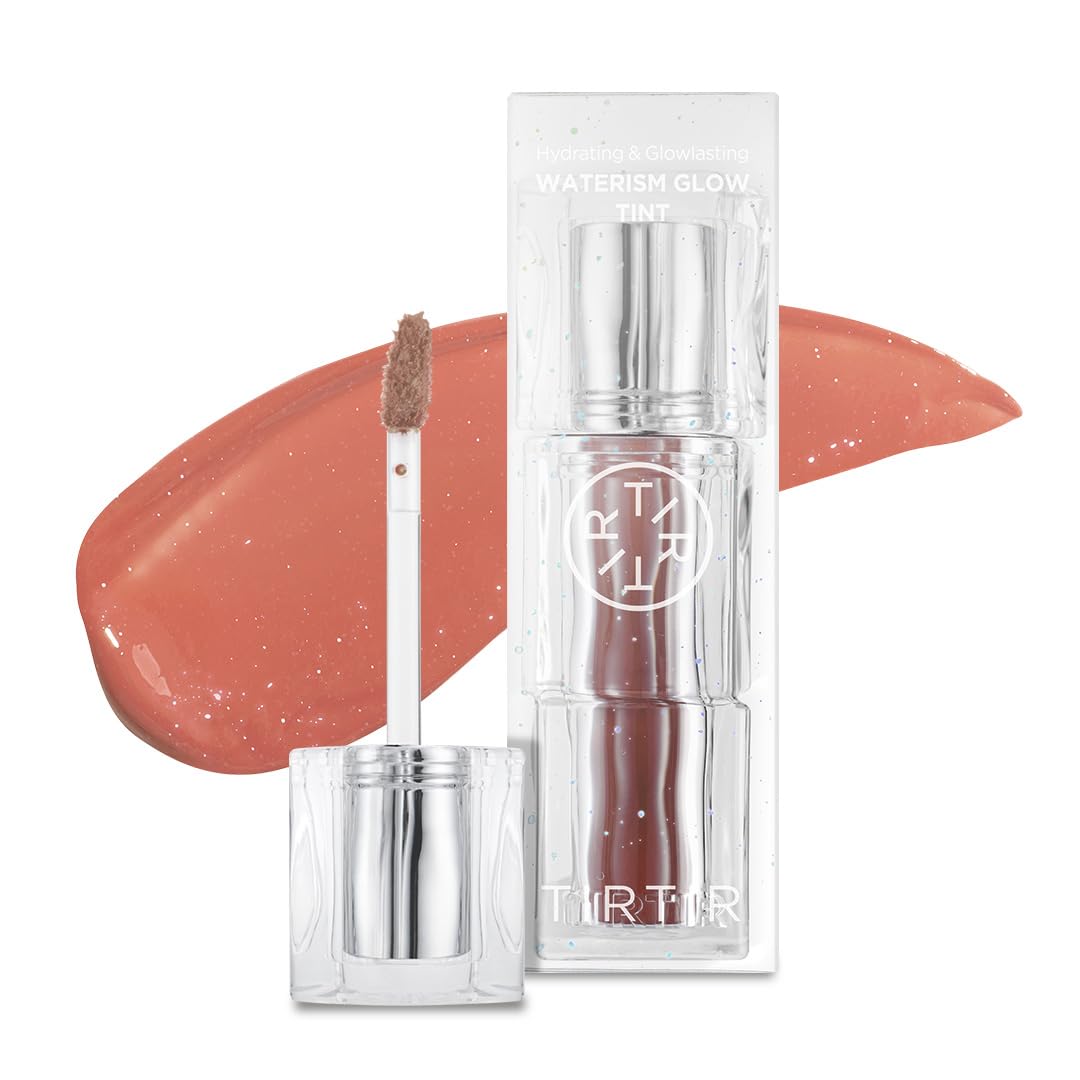 TIRTIR [*Mini Size Waterism Tinted Lip Gloss #25 Nutty Pink, 0.06 Fl Oz – Kiss Ready Lipgloss, 12H Long Lasting Non Sticky Natural Tinted Glow Korean Multiuse Cheek and Lip Tint for Women gift