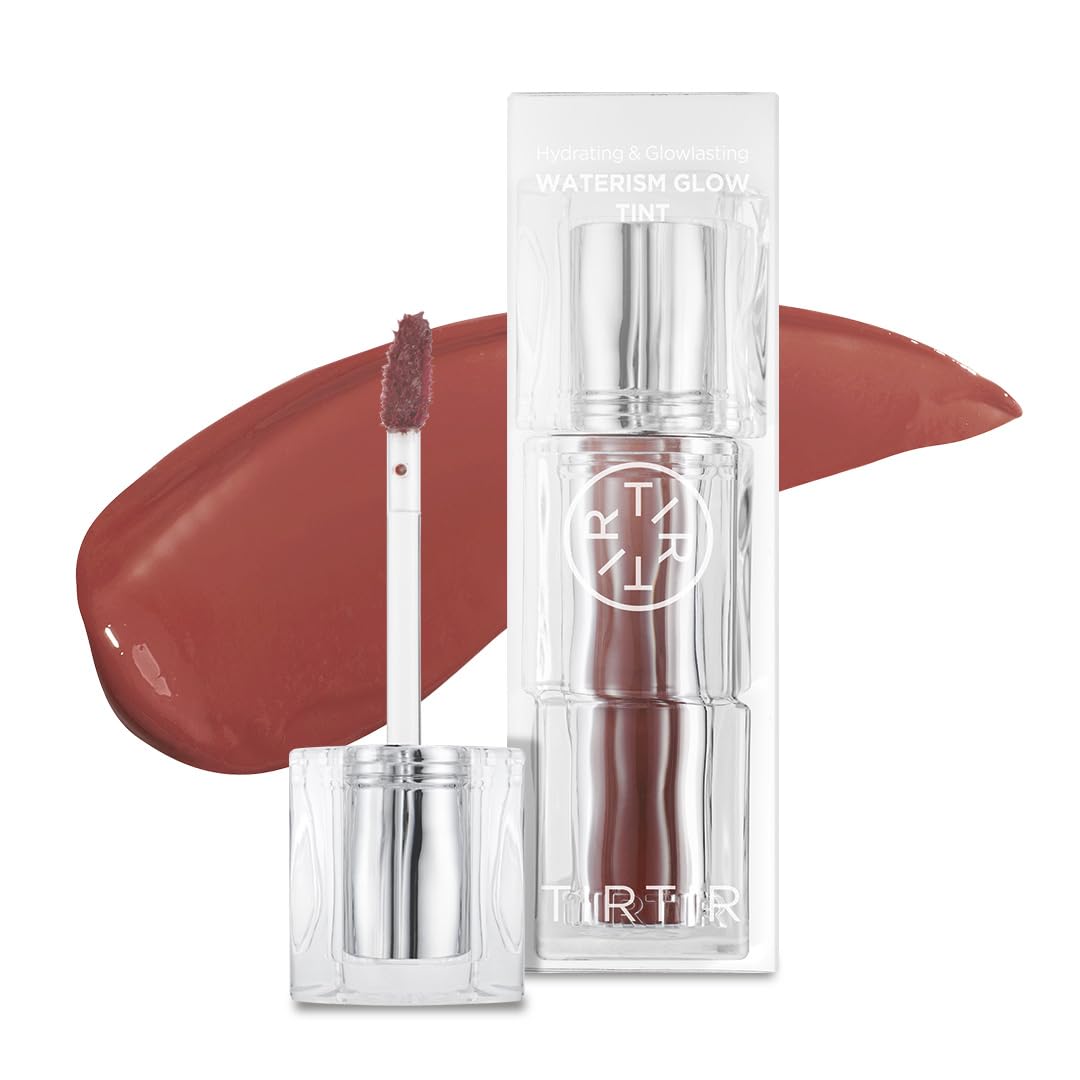 TIRTIR [*Mini Size Waterism Tinted Lip Gloss #25 Nutty Pink, 0.06 Fl Oz – Kiss Ready Lipgloss, 12H Long Lasting Non Sticky Natural Tinted Glow Korean Multiuse Cheek and Lip Tint for Women gift