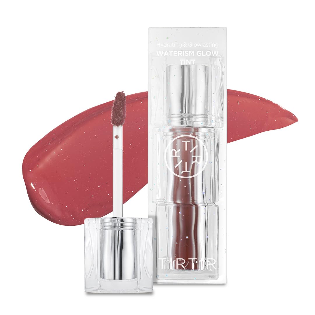 TIRTIR [*Mini Size Waterism Tinted Lip Gloss #25 Nutty Pink, 0.06 Fl Oz – Kiss Ready Lipgloss, 12H Long Lasting Non Sticky Natural Tinted Glow Korean Multiuse Cheek and Lip Tint for Women gift