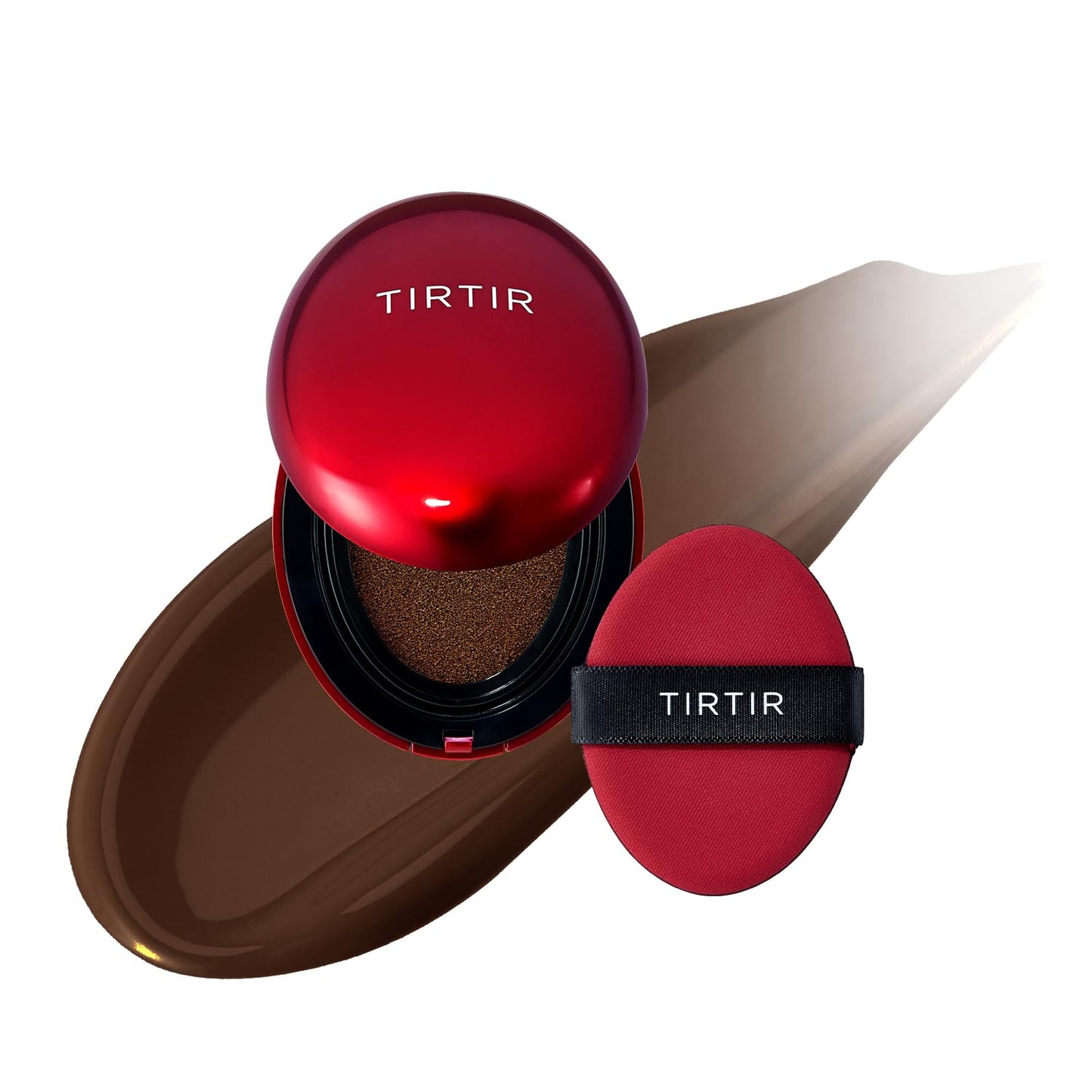 TIRTIR Mask Fit Red Cushion Foundation | Full coverage, Weightless, Skin fit, Satin Glow Finish, Korean Makeup Cushion Foundation (#23N Sand, 0.63 Fl Oz)